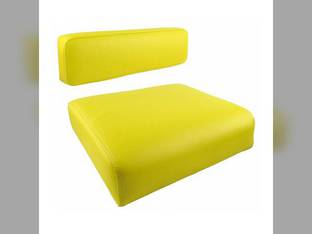 Seat Cushion Set - 2 Piece Vinyl Yellow fits John Deere G M MT 320 330 420 430 435 1010 440 40 420 430 1010 440