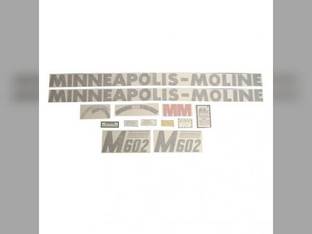 Tractor Decal Set M602 50" Hood Decal Vinyl Minneapolis Moline M602