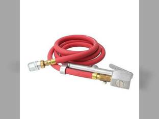 Milton Air Tool Inflator Gauge - Large Bore w/ 6 Foot Hose Assembly & Quick Connect