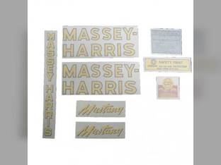 Tractor Decal Set Mustang Vinyl Massey Harris Mustang
