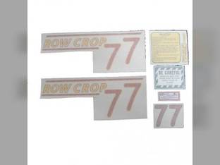 Tractor Decal Set 77 Row Crop Red Vinyl fits Oliver 77