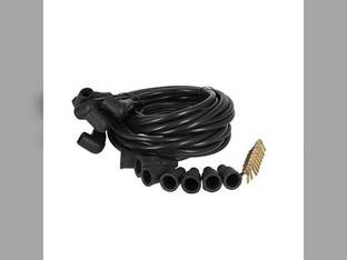 Spark Plug Wire Set - 6 Cylinder - Copper Core - 90 Degree Boots Compatible with International 856 756 706 Oliver Minneapolis Moline Allis Chalmers John Deere 4020 4010 Ford Massey Ferguson Case IH