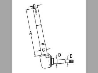 Spindle - RH Ford 4600 2600 4100 2310 3120 2610 2100 2120 3610 2000 3600 3900 3100 3310 3000 81816581 New Holland 4010