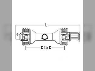Universal PTO Driveline Hay Tedder CS34313H CS34315H CS44313 ECC3443H ECC4443 PM14206454