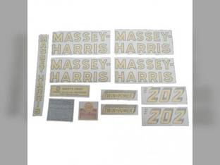 Tractor Decal Set 202 Standard Vinyl Massey Harris 202