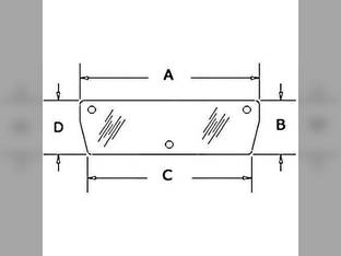 Cab Class - Rear Window Lower Massey Ferguson 365 396 342 390 355 390T 362 350 383 375 372 398 360 393 VPM7154
