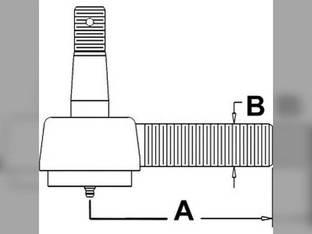 Tie Rod End Compatible with John Deere 6620 7720 8820 AH101185