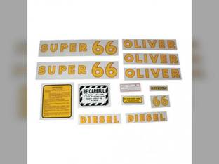 Tractor Decal Set Super 66 Diesel Mylar Oliver Super 66