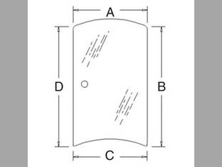 Cab Glass - Side Window LH Kubota M8540 M5040 M9540 M6040 M7040 3C581-70530