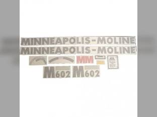Tractor Decal Set M602 46" Hood Decal Vinyl Minneapolis Moline M602