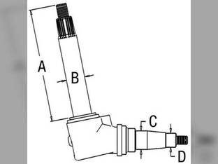 Spindle - Right Hand/Left Hand fits Ford TW10 TW20 TW30 TW35 8000 8530 8630 8700 8730 8830 9700 D9NN3105AA