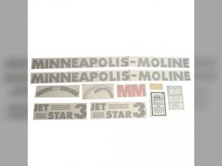 Tractor Decal Set Jet Star 3 Vinyl Minneapolis Moline Jet Star 3