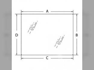 Cab Glass - Windshield New Holland LB75B LB75 LB75CP LB90 LB115B LB90B LB110B LB110 LB115 85801621 Ford 675E 675 575E 575 655 555 555E 655E