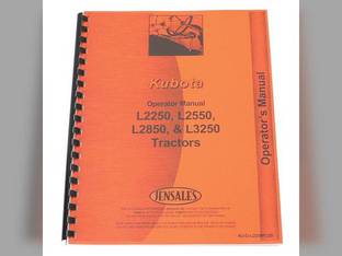 Operator's Manual - L2250 L2550 L2850 L3250 Kubota L2550 L2250 L3250 L2850