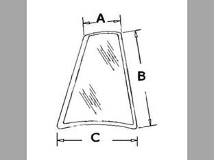 Cab Glass - Rear Quarter RH Case 580L 580K 570LXT 590 590 Super L 580 Super L 570MXT 580SK 580M 580 Super M D126204