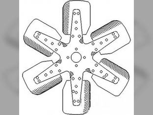 Cooling Fan Blade - 6 Blade fits Case 770 870 A21456 A23106 A33657 A173030