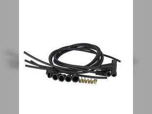 Spark Plug Wire Set - 4 Cylinder - Carbon Core - 90 Degree Boots Compatible with Ford 4000 John Deere 3020 International Case Massey Ferguson Minneapolis Moline Allis Chalmers Massey Harris Oliver