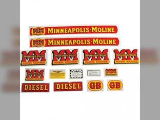 Tractor Decal Set GB Diesel Mylar Minneapolis Moline GB