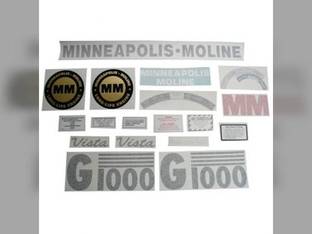 Tractor Decal Set G1000 Vista Vinyl Minneapolis Moline G1000