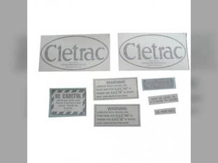 Tractor Decal Set Cletrac HG Black Oval Vinyl Oliver HG
