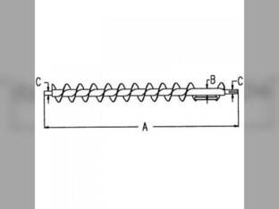 Used Front Bottom Bin Cross Auger fits John Deere 9600 9610 9640 9650 AH127975 AH138396 AH154967 AH167849 AH202875