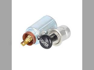 Cigarette Lighter w/ Socket - Restoration Quality - 12 Volt fits John Deere 2040 3020 4020 4040 4050 4230 4240 4250 4430 4450 AR21327 fits Minneapolis Moline 10A25135 fits CockShutt / CO OP 31-1647093