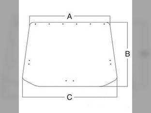Cab Glass - Upper Rear Tinted Ford 5110 5600 5700 6410 6600 6610 6700 6710 6810 7400 7600 7610 7700 7710 8000 9000 TW10 TW15 TW20 TW25 TW30 TW35 TW5 5610 7410 8700 9700 83904570 New Holland 83904570