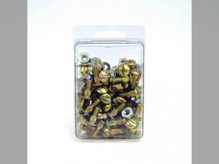 Bolt With Lock Nuts 50 Pcs 7/32" x 5/8" Long John Deere 222 216 213 920 220 215 200 224 218 230 600 918 H125891 Case IH 86507777 Gleaner 700705296 Hesston 700705296