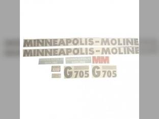 Tractor Decal Set G705 Vinyl Minneapolis Moline G705