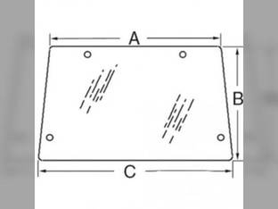 Cab Glass - Side Window RH or LH John Deere 2955 2755 2355 3155 3255 2555 3055 L57980