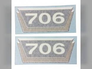 706 Decal Set Model Number Only Black/Gold Vinyl fits International 706