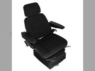 Seat Assembly Full Adjustment with Suspension Fabric Black Universal