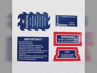 Instructions Decal Set fits Ford 2N 8N 9N