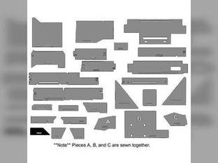 Cab Foam Kit less Headliner Gray/Black Basket Weave White 4-270 4-225