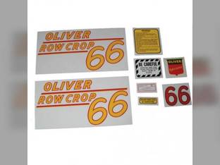 Tractor Decal Set 66 Row Crop Yellow Mylar Oliver 66