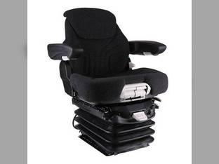Seat Assembly Grammer Air Suspension Fabric Black & Gray Massey Ferguson Case New Holland Ford White Allis Chalmers Gleaner Case IH Steiger Hagie McCormick Caterpillar Challenger / Caterpillar Deutz