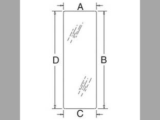 Cab Glass - Rear Lower Kubota M8540 M5040 M9540 M6040 M7040 3C581-71010
