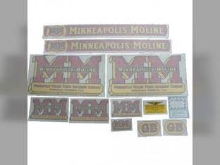 Tractor Decal Set GB Wide Fenders Vinyl Minneapolis Moline GB