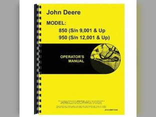 Operator's Manual - 850 950 John Deere 850 950 OMR72588