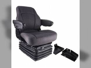 Sears Mid-Back Seat with Air Suspension Fabric Gray fits New Holland T8010 T8020 T8030 T8050 TG210 TG215 TG230 TG245 TG255 TG285 TG305 84162210 87454957 87643377 fits Massey Ferguson fits Case IH