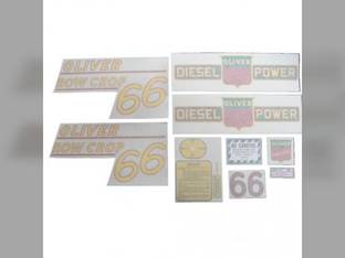 Tractor Decal Set 66 Row Crop Diesel Yellow Vinyl Oliver 66