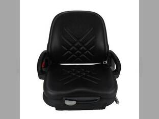 Seat Integrated Suspension Low Profile Vinyl Black