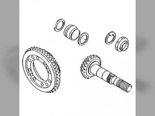 Bevel Gear and Pinion Kit fits John Deere 5200 5210 5220 5300 5310 5320 5400 5410 5415 5415H 5420 5500 5510 5520 5600 5615 5700 5715 5715HC 5615 5715 RE45931 fits Carraro 66756