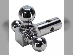 Trailer Tri-Ball Hitch 1-7/8" 2" and 2-5/16" Chrome Plated