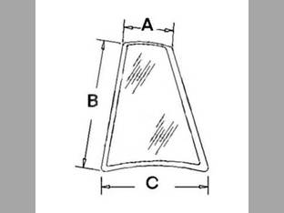 Cab Glass - Rear Quarter LH Case 580L 570MXT 580SK 580 Super L 580K 570LXT 590 D126205