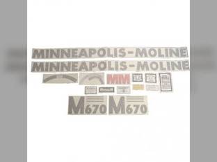 Tractor Decal Set M670 Vinyl Minneapolis Moline M670