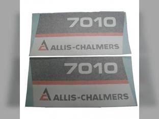 7010 Decal Set Side Panels Only with Black Chassis Vinyl fits Allis Chalmers 7010