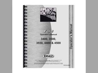 Operator's Manual fits Ford 3400 3500 3550 4400 4500 3550 4400 4500