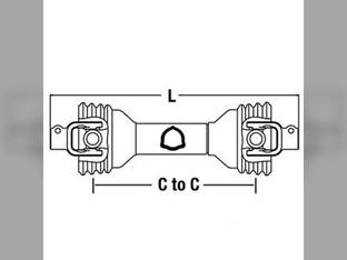 Universal PTO Driveline 1 3/8" 6 Spline QD With Overruning Clutch New Idea Massey Ferguson Kuhn Challenger / Caterpillar Bush Hog Hesston John Deere New Holland Gehl Rhino Lely Mortl Reese JF Stoll