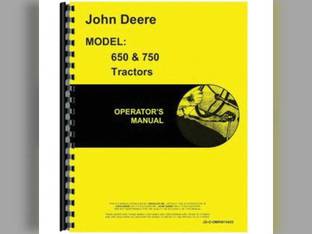 Operator's Manual - 650 750 John Deere 750 650 OMRW15455